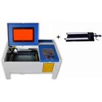 CO2 Laser Plotter 40W 35x24cm + Air Assist + Red Point + Rondgraveermodule